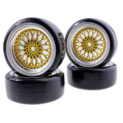 1/10 Drift Wheels Tires Set, Diameter 62mm RC Car Road Wheels and Tires with 12mm Hex RC Drift Car Tires Offset 3/6/9mm Fit for HSP HPI Sakura RC Car Accessories (Color : Offset9mm) - color: Offset9mm
