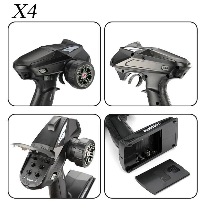 X4 RC Radio Transmitter and Receiver P6F, 4 Channel Rc Receiver and Transmitter Rc Car Remote and Receiver for RC Cars Boats Tanks
