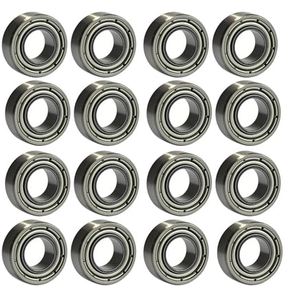 20 PCS R188ZZ Deep Groove Ball Bearings - 1/4 Inch x 1/2 Inch x 3/16 Inch - Both Sides Metal Shielded Chrome Steel Bearings for Small Mechanical Equipment (R188-ZZ) - size: R188ZZ