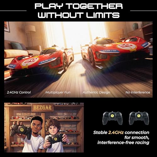 BEZGAR Licensed Ferrari 499P 1:24 Scale RC Remote Race Car Toy for Boys | Official Ferrari Replica, 2.4Ghz Remote, Ideal Toy for Boys 6-8, 8-12 & Adults, Electric Racing, Hobby Collectible Model - color: Ferrari-1:24 Ferrari 499p
