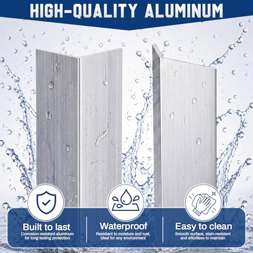 5 Pcs 1''x 1''x 1/16'' Aluminum Corner Trim, 135 Degree Aluminum Angle Moulding for Furniture Protection and Wall Corner Guard, Mill Finish 6063 T5 Extruded Metal L Shape Edge 36 Inch Lengths