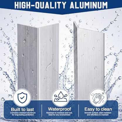 5 Pcs 1''x 1''x 1/16'' Aluminum Corner Trim, 135 Degree Aluminum Angle Moulding for Furniture Protection and Wall Corner Guard, Mill Finish 6063 T5 Extruded Metal L Shape Edge 36 Inch Lengths