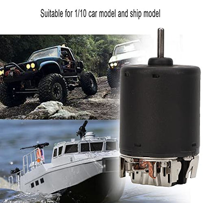 540 Brushed Motor with Replaceable Carbon Brush, High Torque RC Car Motor, 1/10 Scale Brush Motor for Axial Crawler, Durable Metal Construction with Super Large Bearing (TM540-8T) - size: TM540-8T