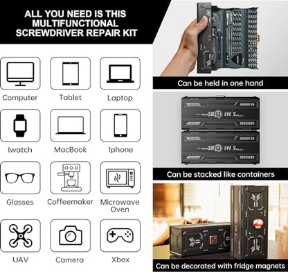 Precision Ratchet Screwdriver Set with Case, JAKEMY 180 in 1 Computer Screwdriver Tool, Compact Tool Set, Screwdriver Repair Kit for Laptop, iPhone, MacBook, PS5, Xbox, RC, Watch, Jewelry, Eyeglasses - color: Fo169 Ratchet Screwdriver Set