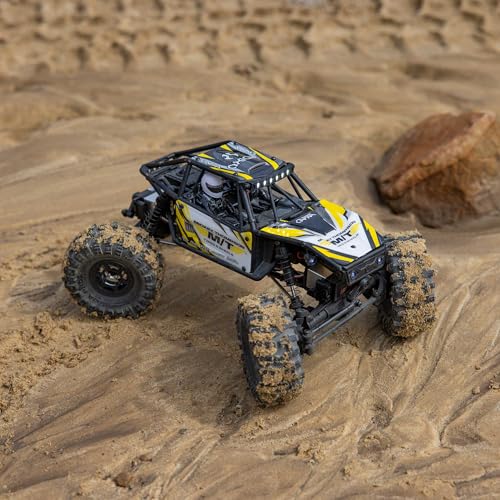 Axial RC Truck UTB18 Capra 4WS 1/18th 4x4 RTR (Comes with Everything Needed to Run), Yellow, AXI-1750T2 - color: Yellow