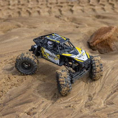 Axial RC Truck UTB18 Capra 4WS 1/18th 4x4 RTR (Comes with Everything Needed to Run), Yellow, AXI-1750T2 - color: Yellow