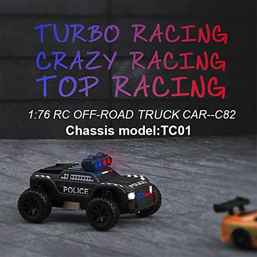 1:76 Turbo Racing Scale RC Sport Car, Table Racing Remote Control Mini Model Car Full Proportional RTR Kit Toys (C82) - color: C82