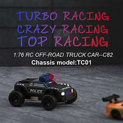 1:76 Turbo Racing Scale RC Sport Car, Table Racing Remote Control Mini Model Car Full Proportional RTR Kit Toys (C82) - color: C82