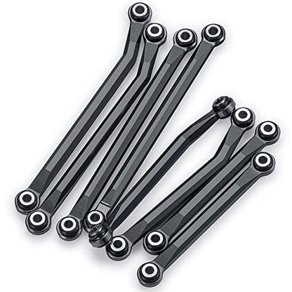 Metal Linkage High Clearan Steering Link Set, Black | For 1/18 TRX4-M Bronco Defender, RC Crawler Car - color: Black