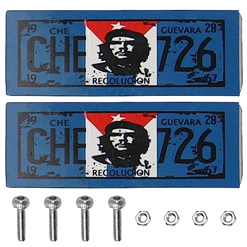 2PCS HIRCQOO Metal RC Car License Plate Decorations Accessories Compatible with Traxxas TRX-4 Tamiya CC01 Axial SCX10 D90 1/10 RC Crawler Car (CHE726) - style: CHE726
