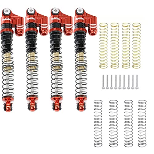 Powerhobby 1/24 Axial SCX24 Aluminum 58mm Long Travel Shocks (Red) - color: Red