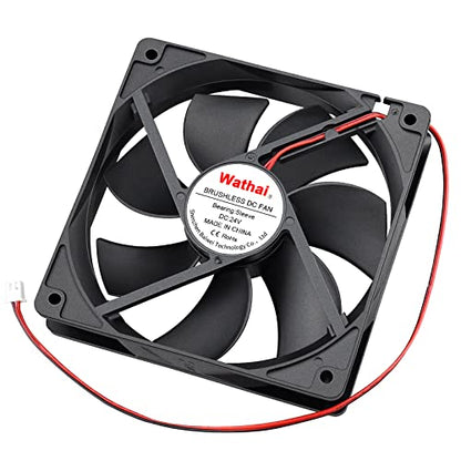 Wathai 120x120x25mm 120mm 24v Case Fan PC Cooling DC Brushless Motor Fan | 24vdc DC fan serves as a silent ventilation booster for cabinet enclosures, amplifiers, and industrial machines - style: 24V 2Pin 2000RPM