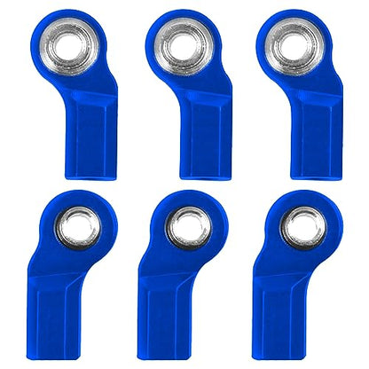 6Pcs Vgoohobby Metal M3 Tie Rod End Bend Ball Head Holder Link Compatible with Axial SCX10 Traxxas TRX4 Tamiya CC01 Axial SCX10 1/10 RC Car (Blue) - color: Blue