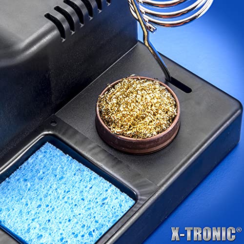 The Original X-Tronic 3020-XTS • 75W Soldering Iron Station • LED • 2 Helping Hands • Roll of Solder • Brass Sponge w/Cleaning Flux • Wet Sponge • °C/°F Conversion Switch • 10 Minute Sleep Feature! - style: Classic Style - 1 Solder Tip