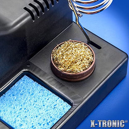 The Original X-Tronic 3020-XTS • 75W Soldering Iron Station • LED • 2 Helping Hands • Roll of Solder • Brass Sponge w/Cleaning Flux • Wet Sponge • °C/°F Conversion Switch • 10 Minute Sleep Feature! - style: Classic Style - 1 Solder Tip