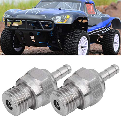2Pcs Hot Glow Plug, Silver N4 Spark Nitro Engine Parts Replace N4 Spark Medium Hot Nitro Engine Parts for Redcat HPI HSP Oil Powered Model Car RC Accessories with 2 Gasket
