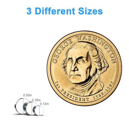 Fridge Magnets, 3 Different Sizes Small Round Magnetic 600 Pack | Rare Earth Neodymium Fridge Magnet for Home Kitchen Office School Magnetic Bookmark Notebook Diary Keychain, Silver - size: Mix-3 Sizes