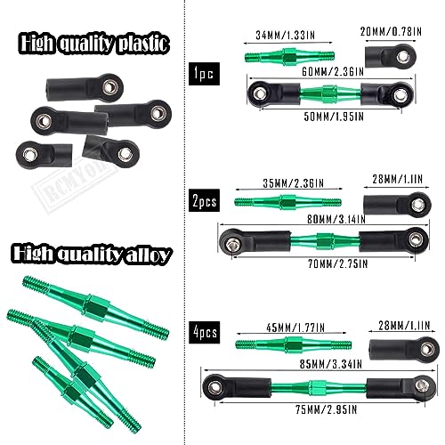 Upgrades for 1/10 Slash 2WD(VXL),RC Shocks,Suspension Arm,Caster Block,Steering Blocks,Stub Axle Carriers,Steering Bellcranks,Shock Tower,Camber Links,Drive Shaft,Hex Hub Adapters,Green - color: Green - Upgrades
