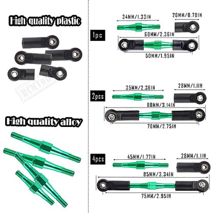 Upgrades for 1/10 Slash 2WD(VXL),RC Shocks,Suspension Arm,Caster Block,Steering Blocks,Stub Axle Carriers,Steering Bellcranks,Shock Tower,Camber Links,Drive Shaft,Hex Hub Adapters,Green - color: Green - Upgrades