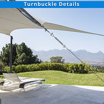 Hot Dipped Galvanized Steel Jaw and Jaw Turnbuckle - Heavy Duty Turnbuckle, 1/2" Threaded Diameter x 18 for Shade Sail Cables Wire Clotheslines - Durable,Weather Resistant - color: 1/2