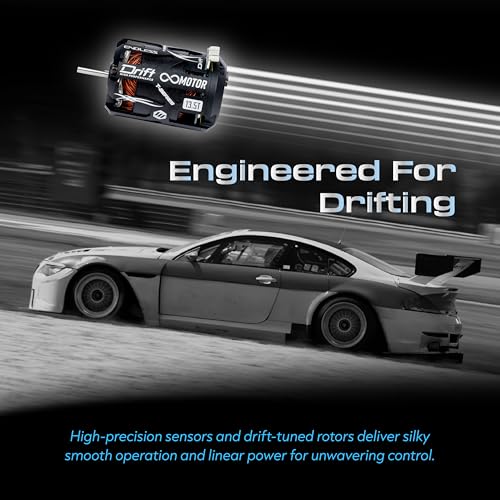 KWTRC Endless 540 Brushless Motor, High-Torque & High-Efficiency RC Motor, Heat-Resistant, Lightweight Design, Compatible with 1/10 RC Drift Cars, Race Cars (13.5T) - style: 13.5T