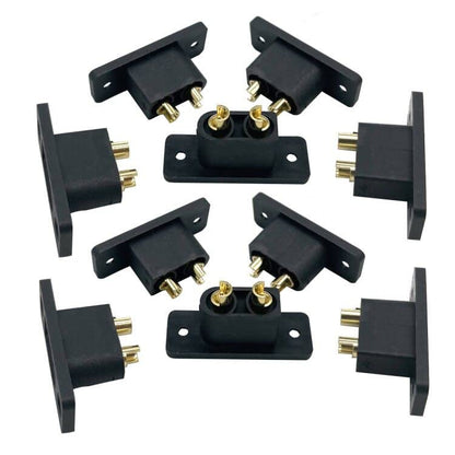 10Pcs Amass XT90E-M Battery Connector XT90E Male Plug Gold-Plated Connector with PVC Protective Sleeve Dust Cap for RC Aircraft Drone Accessories - style: XT90E-M Connector