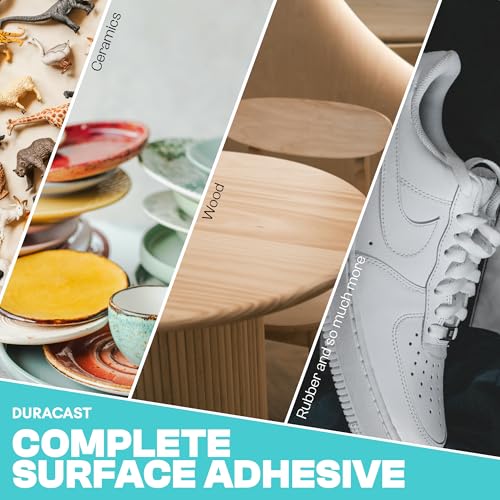 VViViD DURACAST Instant Bond Adhesive 4 x 1oz Glue Set, Complete Surface kit, Flexible Plastic, Wood Grain, Rubber, Clay & Silica Ceramics, Comes with Accelerator and Filler.