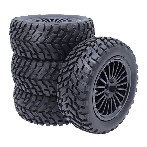 REhobby 4Pcs 1/10 Rally Tires 12mm Wheel hub OD 75mm Tyre for 1:10 RC Kyosho HSP HPI Rally Off-Road Car