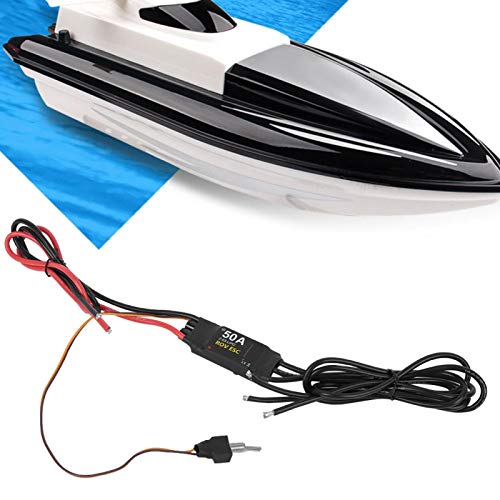RC ESC, Waterproof Electric Speed Control Brushless ESC 50A 2‑6S Compatible with 24V RC Boat Model Underwater Thruster