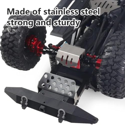 5Pcs Chassis Armor Protector Plate, RC Chassis Protector Armors Parts, Silver Chassis Skid Plate Set with Screws, Stainless Steel RC Skid Plates Replacement for 82056-4