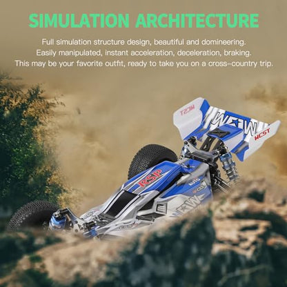 GoolRC WLtoys 144011 RC Cars for Adults, 1:14 Scale Remote Control Car, 4WD 65KM/H High Speed RC Racing Car, 2.4GHz All Terrains Off Road RC Buggy Trucks for Teens with 3 Batteries - size: 3 Batteries