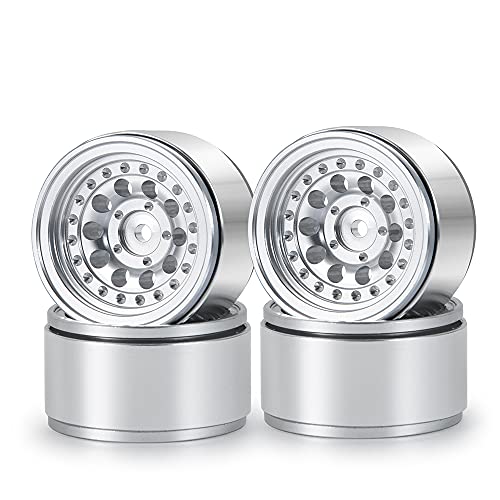 Aluminum 1" Micro RC Beadlock Wheels Rims for All 1:24 Axial SCX24 | 1/24th SCX-24 Deadbolt Base Camp Gladiator RC Crawler Car Upgrades Parts