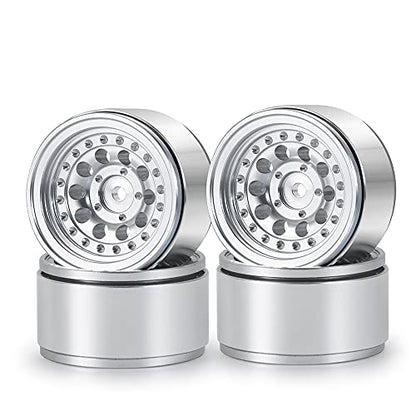 Aluminum 1" Micro RC Beadlock Wheels Rims for All 1:24 Axial SCX24 | 1/24th SCX-24 Deadbolt Base Camp Gladiator RC Crawler Car Upgrades Parts