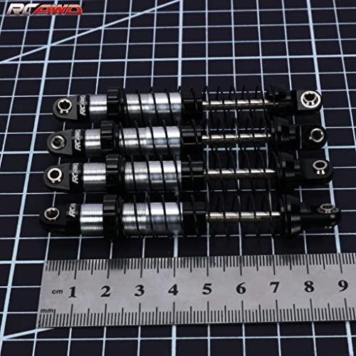 RCAWD for UTB18 Capra Shock Absorber Upgrades, Front & Rear RC Shocks Parts #AXI213004#AXI213000, for Axial 1/18#AXI01002 Black - color: Black