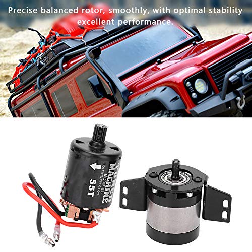 1/5 RC Car Gearbox Transmission Box 540 Brushed 55T Motor Fit for SCX10 1/10 RC Car