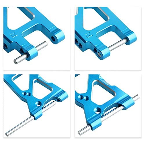 Aluminum Suspension Arms Set Front & Rear for Traxxas 4-Tec 2.0 VXL AWD 1/10 RC Touring Car (Blue) - color: Blue