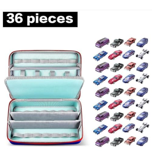 Toy Car Storage Tote with 36 Slots Organizer Case Handheld Carrying Bag Model Car Carrier Portable EVA Material Suitable for Kids