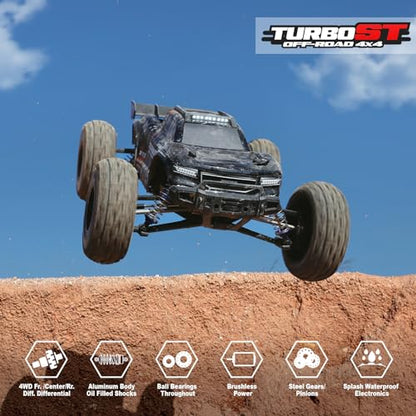 HAIBOXING 2997A 1/12 Brushless RC Cars, Fast RC Enthusiast Grade Max 45 Mph | 60A Waterproof ESC, Oil-Filled Shock, Center Differential, Fast 4WD Remote Control Car, 3S Batteries Applicable, Not Included - style: RC Stadium Truck