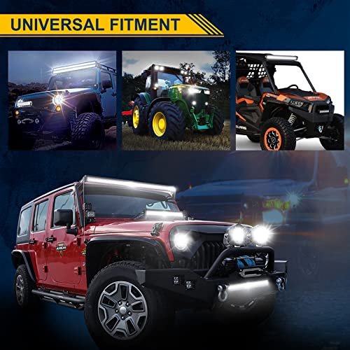 Willpower 45 Inch 612W Led Light Bar Spot Flood Combo Beam 12V 24V Fog Work Lamps Driving Offroad Lights for 4x4 Truck Tractor Boat Car ATV UTV SUV - size: 45'' - 612W - Combo
