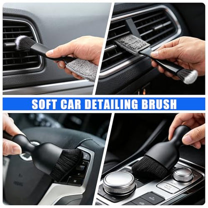 21PCS Car Detailing Kit Interior Cleaner - with Handheld Car Vacuum, Windshield Cleaning Tool, Detailing Brushes, Car Cleaning Supplies Kit for Women Men (Blue) - color: blue