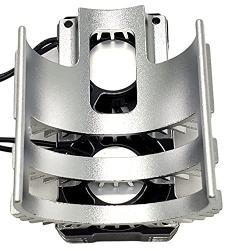 NHX RC 1/8 Twin Cyclone Alum HV Cooling Fan Cover 28000RPM Motor Heatsink Silver