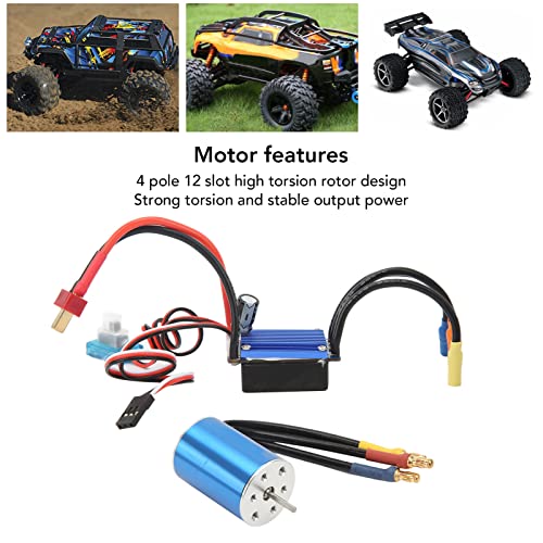 RC Brushless Motor 2435 4800KV 25A Electric Speed Controller Brushless Motor ESC Combo forTraxxasHSPWltoys 1/16 1/18 RC