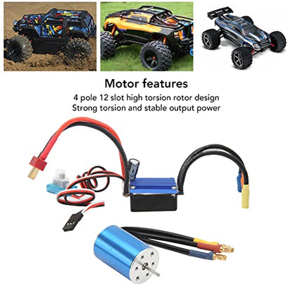 RC Brushless Motor 2435 4800KV 25A Electric Speed Controller Brushless Motor ESC Combo forTraxxasHSPWltoys 1/16 1/18 RC