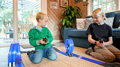 2.4 GHz Radio Control Remote Slot-Less, Cordless Racing Super Loop Speedway Track Set with Two Cars