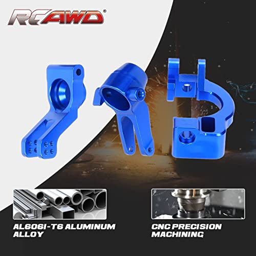 RCAWD for 1/8 ARRMA Vendetta 3S & Infraction 570 Mega teering Block& C-hubs& Rear Hub Set Upgrades Parts,Hopups for #ARA330686#ARA330685#ARA330687 Caster Knuckle Arm Spindle Carrier Stub Axle Blue - color: Blue