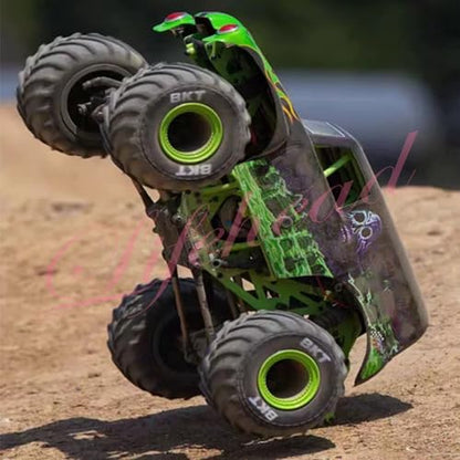 Lifehead 1/16 RC Monster Truck Snow Sand Tires for 1/12 1/14 1/16 RC Off Road Monster Truck TRAXXAS E-REVO SUMMIT Tamiya Losi HBX 16889 S1601/12mm Hex/OD 100mm - color: Green