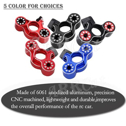 Aluminum Front Steering Knuckles Caster Blocks C-Hubs Upgrades Part for 1/8 Typhon Talion 6S BLX,1/7 Felony Mojave Infraction Limitless Kraton 6S BLX,Replace AR330187 (Black Red) - color: Black Red (Front)