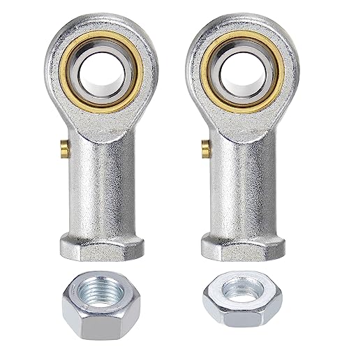 uxcell PHSB7 7/16 Inch Female Rod End Bearing Set - 2pcs of 7/16-20 Left and Right Hand Thread Rod Ends with Jam Nut - size: 7/16
