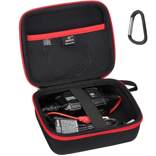 Aproca Case Compatible with NOCO GENIUS1 / GENIUS2 / GENIUS2D Fully-Automatic Smart Charger, Portable Storage Bag for Accessories (Case Only)