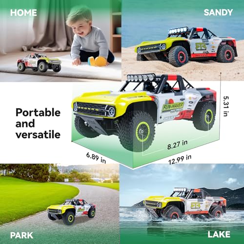 BEEZRC FMS 1/18 FSC18 Ford Bronco RTR EB RC Short Course Truck High Speed RC Off-Road Brushless 4x4 RC Truck RC Car Hobby RC Waterproof Remote Control Car for Adults Racing Livery 2024 RS(No Battery) - color: 2024
